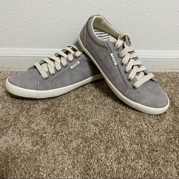 Taos Footwear Shoes - Taos Footwear Star Grey Wash Casual Lace Up Sneaker Size 8